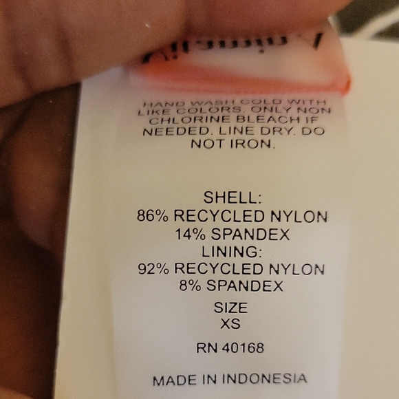 Vitamin A Sustainable Swimwear Orange and Blue Halter Bikini Top Size XS - Picture 15 of 16